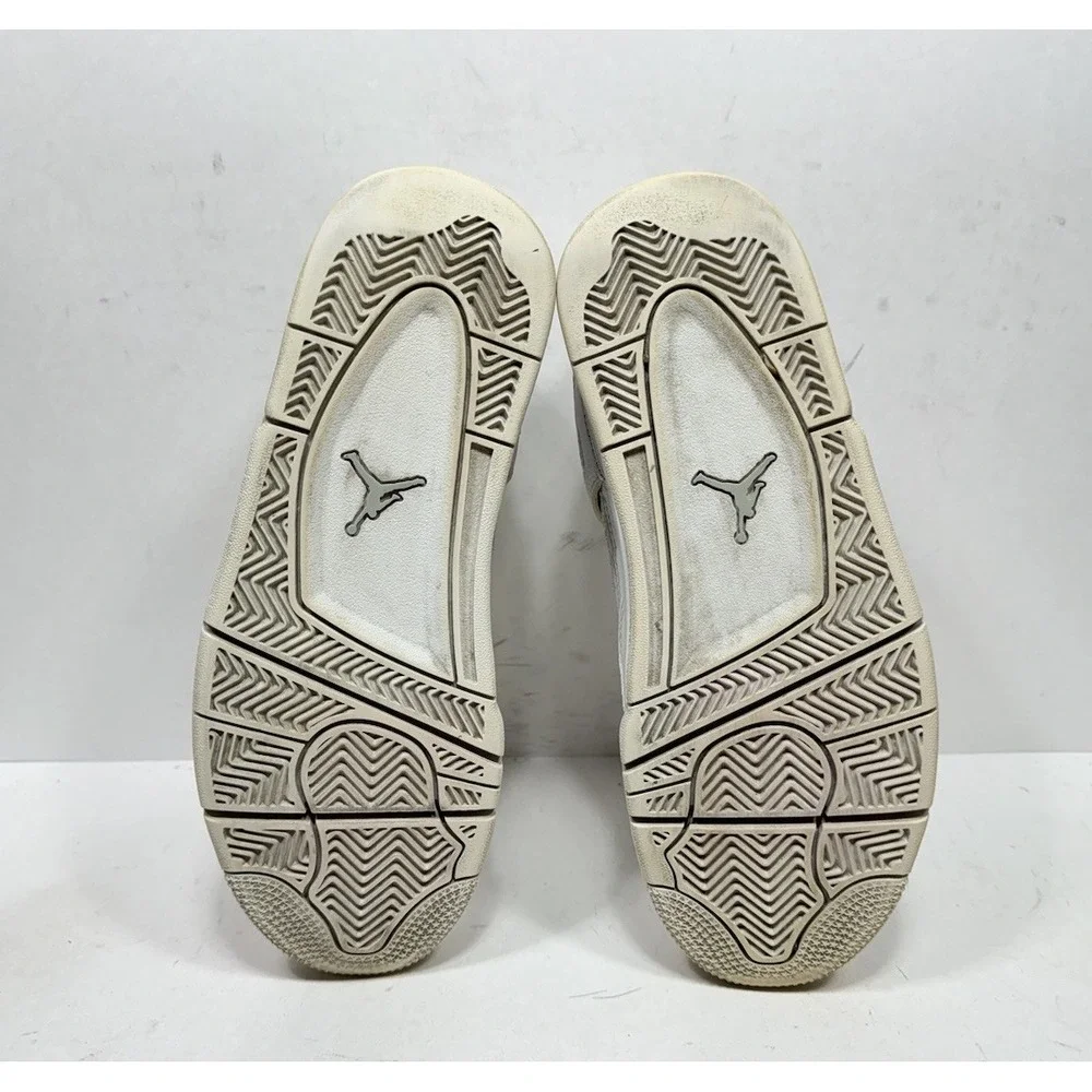 Nike Air Jordan 4 2017 Pure Money 408452-100 White Shoes Size 7Y / Womens 8.5